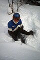 Kevan in wombat hole... Lake Louise, 1989