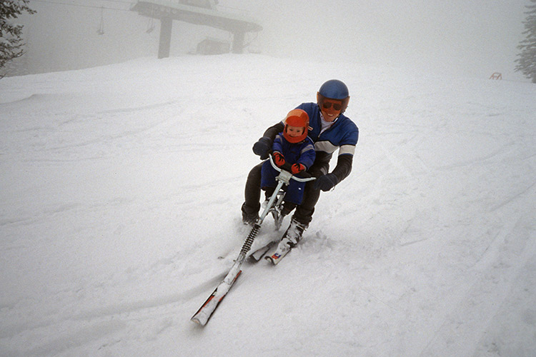 Kevan and Charlie - Lake Louise, 1989