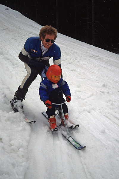 Kevan and Charlie - Lake Louise, 1989