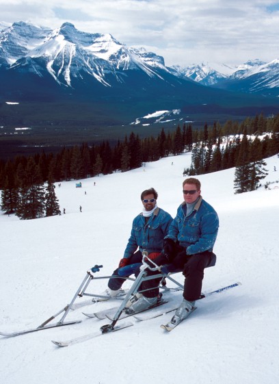 The denim duo, Doug and Rusty. Lake Louise, Alberta. April, 2002.