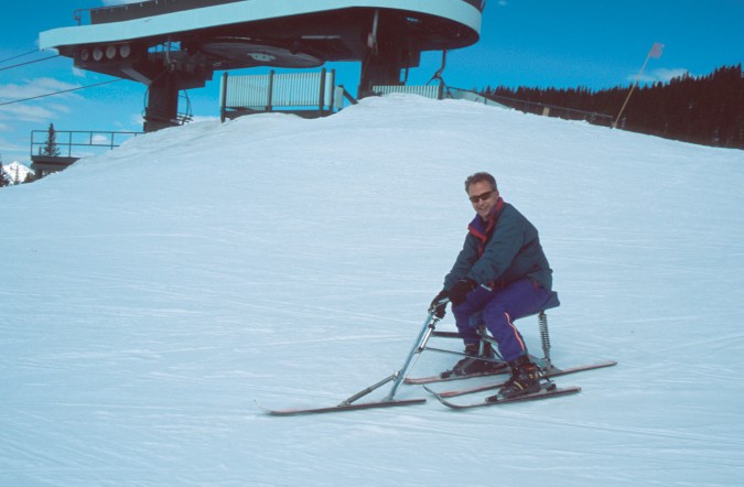 'Wild Ed', cruisin' the front side of Lake Louise. April, 2002.