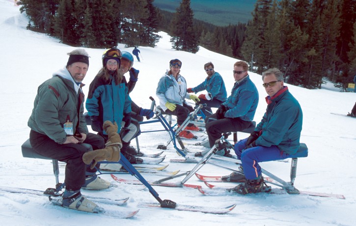 Jeff, Alexis, Kevan, Mikki, Doug, Rusty and Ed. Lake Louise, Alberta. April, 2002.