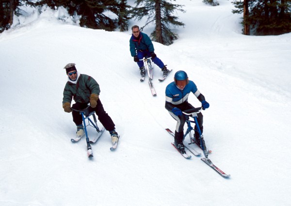 Three's a crowd...Jeff, Ed and Kevan. Lake Louise, Alberta. April, 2002.